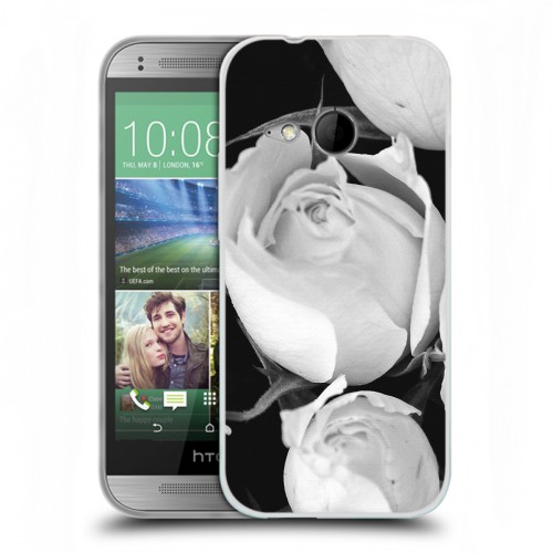 Дизайнерский пластиковый чехол для HTC One mini 2 Монохромные цветы