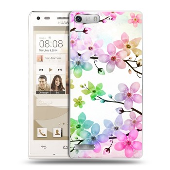Дизайнерский силиконовый чехол для Huawei Ascend G6 Органические цветы (на заказ)