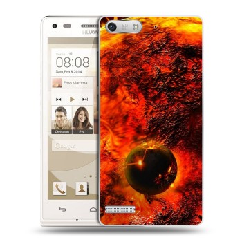 Дизайнерский силиконовый чехол для Huawei Ascend G6 Солнце (на заказ)