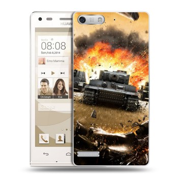 Дизайнерский силиконовый чехол для Huawei Ascend G6 Танки (на заказ)