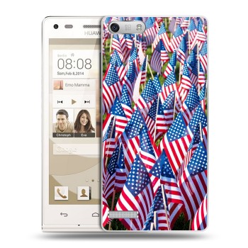 Дизайнерский силиконовый чехол для Huawei Ascend G6 Флаг США (на заказ)