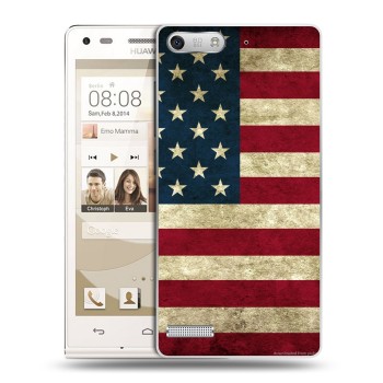 Дизайнерский силиконовый чехол для Huawei Ascend G6 Флаг США (на заказ)