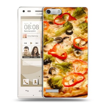 Дизайнерский силиконовый чехол для Huawei Ascend G6 Пицца (на заказ)