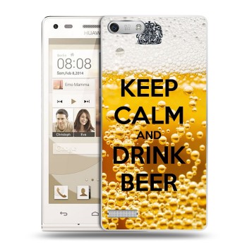 Дизайнерский силиконовый чехол для Huawei Ascend G6 Пузырьки пива (на заказ)