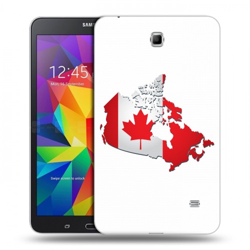 Дизайнерский силиконовый чехол для Samsung GALAXY Tab 4 7.0 Флаг Канады