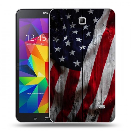 Дизайнерский силиконовый чехол для Samsung GALAXY Tab 4 7.0 Флаг США