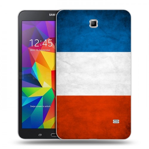 Дизайнерский силиконовый чехол для Samsung GALAXY Tab 4 7.0 Флаг Франции