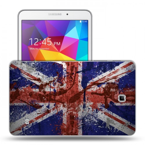 Дизайнерский силиконовый чехол для Samsung GALAXY Tab 4 8.0 флаг Британии