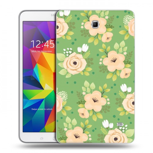Дизайнерский силиконовый чехол для Samsung GALAXY Tab 4 8.0 Причудливые цветы