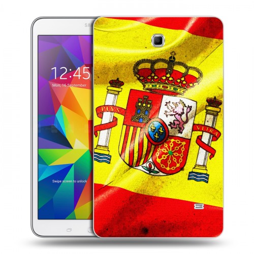 Дизайнерский силиконовый чехол для Samsung GALAXY Tab 4 8.0 Флаг Испании