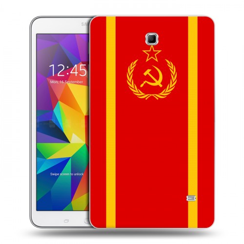 Дизайнерский силиконовый чехол для Samsung GALAXY Tab 4 8.0 Флаг СССР