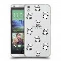Полупрозрачный дизайнерский пластиковый чехол для HTC Desire 816 Прозрачные панды 