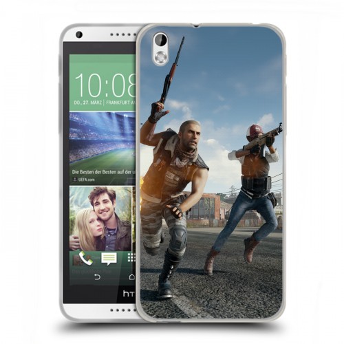 Дизайнерский пластиковый чехол для HTC Desire 816 PLAYERUNKNOWN'S BATTLEGROUNDS