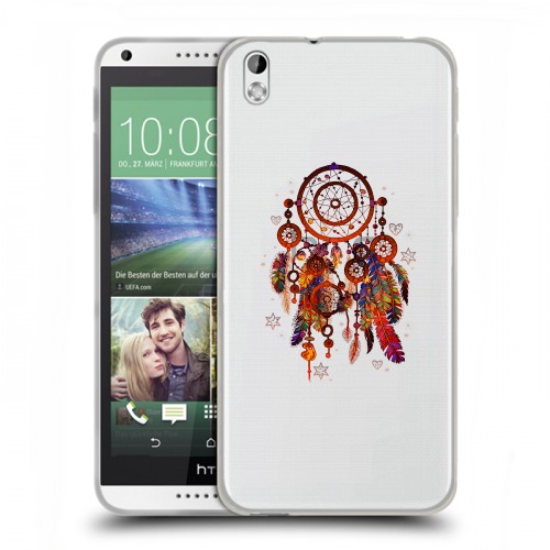 Полупрозрачный дизайнерский пластиковый чехол для HTC Desire 816 Прозрачные ловцы снов