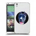 Полупрозрачный дизайнерский пластиковый чехол для HTC Desire 816 Прозрачные собаки