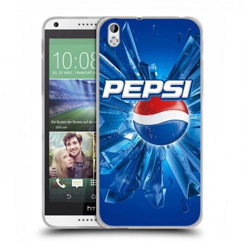 Дизайнерский пластиковый чехол для HTC Desire 816 Pepsi