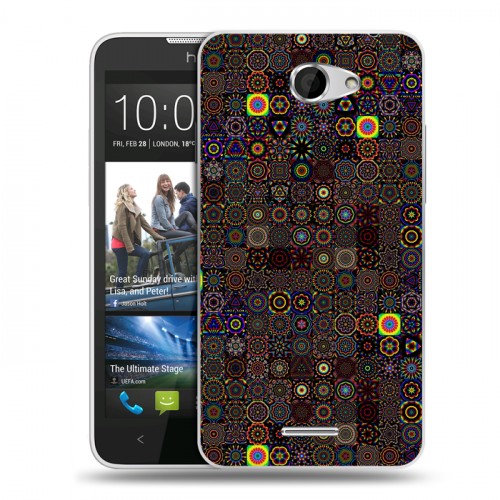 Дизайнерский пластиковый чехол для HTC Desire 516 Оптические иллюзии