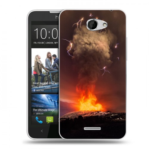 Дизайнерский пластиковый чехол для HTC Desire 516 вулкан