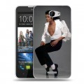 Дизайнерский пластиковый чехол для HTC Desire 516 Майкл Джексон