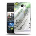 Дизайнерский пластиковый чехол для HTC Desire 516 Текстуры денег