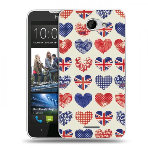 Дизайнерский пластиковый чехол для HTC Desire 516 British love