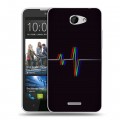 Дизайнерский пластиковый чехол для HTC Desire 516 Неоновые образы