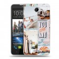 Дизайнерский пластиковый чехол для HTC Desire 516 Коллаж
