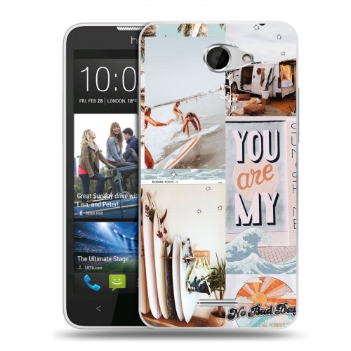 Дизайнерский пластиковый чехол для HTC Desire 516 Коллаж