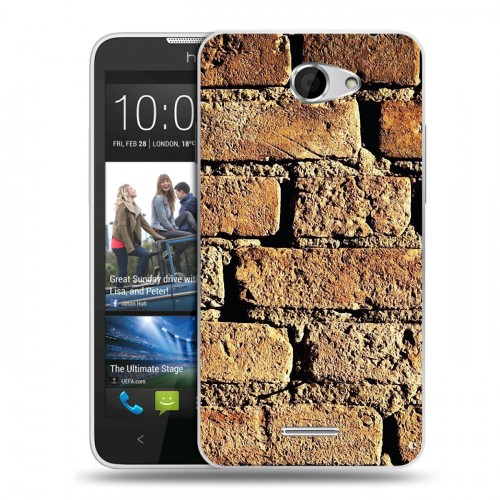 Дизайнерский пластиковый чехол для HTC Desire 516 Кирпич