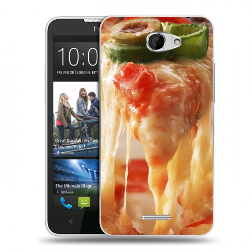 Дизайнерский пластиковый чехол для HTC Desire 516 Пицца