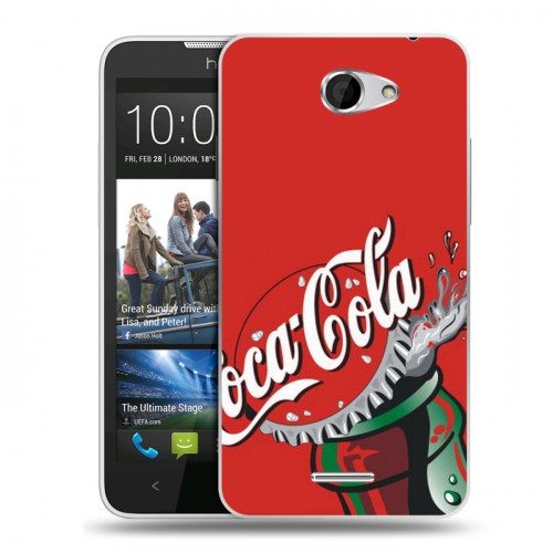 Дизайнерский пластиковый чехол для HTC Desire 516 Coca-cola