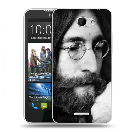 Дизайнерский пластиковый чехол для HTC Desire 516 Джон Леннон