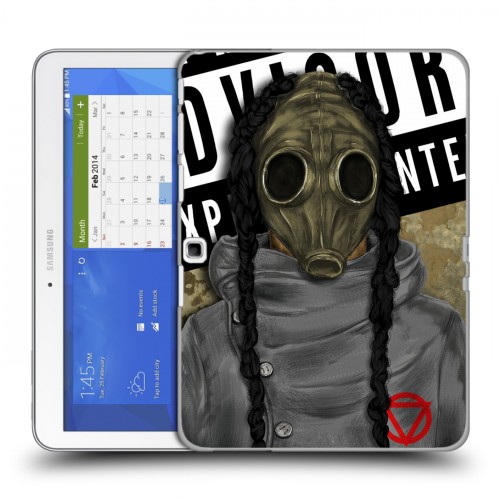 Дизайнерский силиконовый чехол для Samsung Galaxy Tab 4 10.1 Бандитские маски