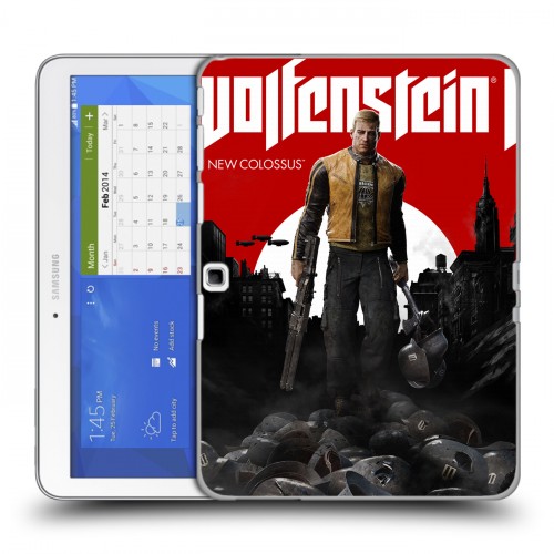 Дизайнерский силиконовый чехол для Samsung Galaxy Tab 4 10.1 Wolfenstein