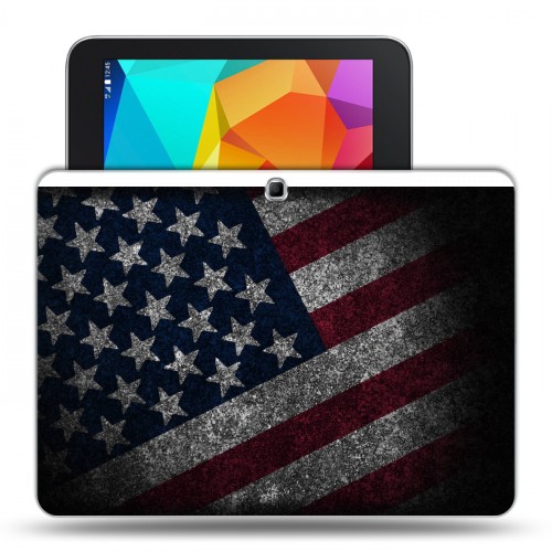 Дизайнерский силиконовый чехол для Samsung Galaxy Tab 4 10.1 флаг сша