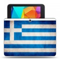 Дизайнерский силиконовый чехол для Samsung Galaxy Tab 4 10.1 флаг греции