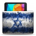 Дизайнерский силиконовый чехол для Samsung Galaxy Tab 4 10.1 флаг Израиля