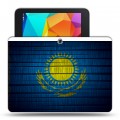 Дизайнерский силиконовый чехол для Samsung Galaxy Tab 4 10.1 флаг Казахстана