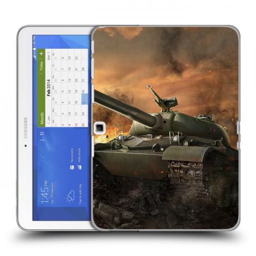Дизайнерский силиконовый чехол для Samsung Galaxy Tab 4 10.1 Танки