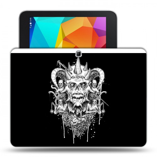 Дизайнерский силиконовый чехол для Samsung Galaxy Tab 4 10.1 Мир черепов