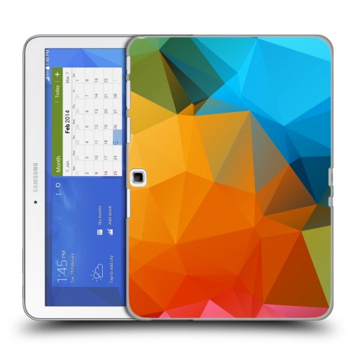 Дизайнерский силиконовый чехол для Samsung Galaxy Tab 4 10.1 Геометрия радости