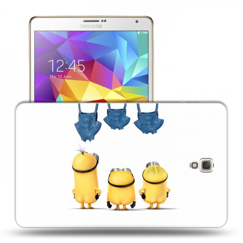 Дизайнерский силиконовый чехол для Samsung Galaxy Tab S 8.4 Миньоны