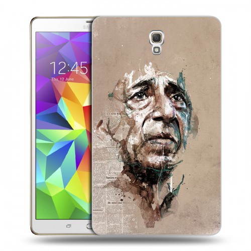 Дизайнерский силиконовый чехол для Samsung Galaxy Tab S 8.4 Портреты мазками