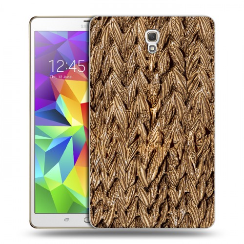 Дизайнерский силиконовый чехол для Samsung Galaxy Tab S 8.4 Плетеные текстуры