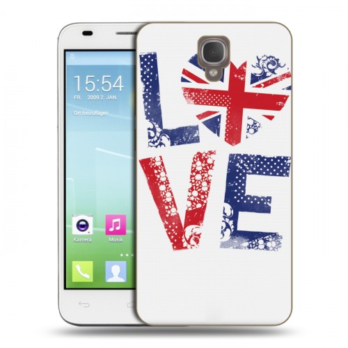 Дизайнерский пластиковый чехол для Alcatel One Touch Idol 2 S British love