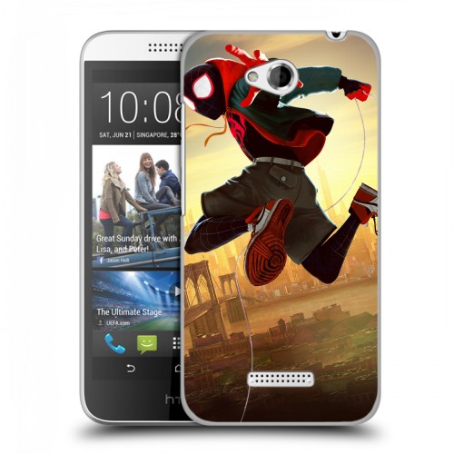 Дизайнерский силиконовый чехол для HTC Desire 616 Человек-паук : Через вселенные
