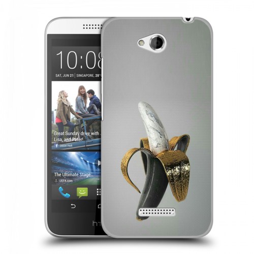 Дизайнерский пластиковый чехол для HTC Desire 616 Черное золото