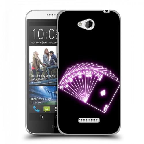 Дизайнерский пластиковый чехол для HTC Desire 616 Неоновые образы
