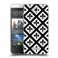Дизайнерский силиконовый чехол для HTC Desire 616 Черно-белые фантазии