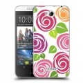 Дизайнерский пластиковый чехол для HTC Desire 616 Розы